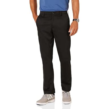 Amazon Essentials Men's Straight-Fit Stretch Golf Pant, Black, 32W x 34L - Image 1