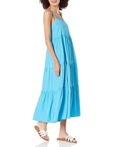 The Drop Women's Britt Tiered Maxi Tent Dress, Ocean Blue, XXL, Plus Size - Image 3