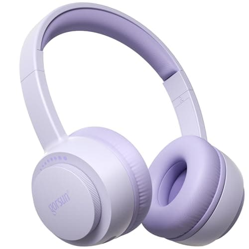gorsun Kids Bluetooth Headphones, Toddler Headphones 85 dBA Safe Volume, 45 Hours Playtime, with Mic, Bluetooth 5.3, Kids Wireless Headset for iPad/Tablet/Travel/School, ldeal Gift (Purple) - Image 1