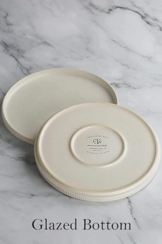 Famiware Star Plates and Bowls Sets, Modern Stoneware Dinnerware Sets for 8, 24-Piece Kitchen Dish Sets - Microwave and Dishwasher Safe, Chip and Scratch Resistant, Matte White - Image 8