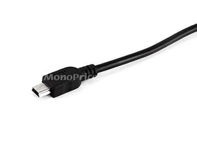 Monoprice 10-Feet USB A to mini-B 5pin 28/28AWG Cable (103897) Black - Image 3