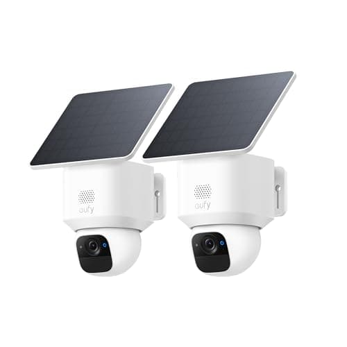 eufy Security SoloCam E30, 2 Pack, Security Cameras Wireless Outdoor, Solar Camera Outdoor Wireless, 360° Pan, AI Tracking, 2K Clarity, HomeBase S380 Compatible, No Monthly Fee (Renewed) - Image 1