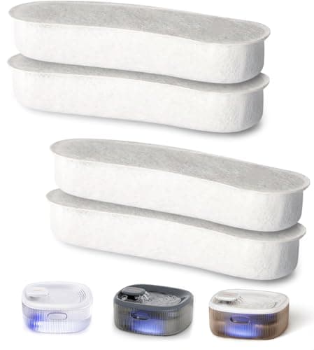 Dog Fountains by WOPET, 4 Pcs Pet Water Fountain Filters for W600 Dog Fountain, Large Water Fountain Filter Replacement - Image 1