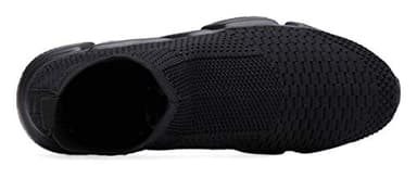 Santiro Walking Shoes for Men Lightweight High Top Sneakers Breathable Knit Socks Athletic Running Shoes Fashion Gym Sports Shoes All Black 7 US - Image 6