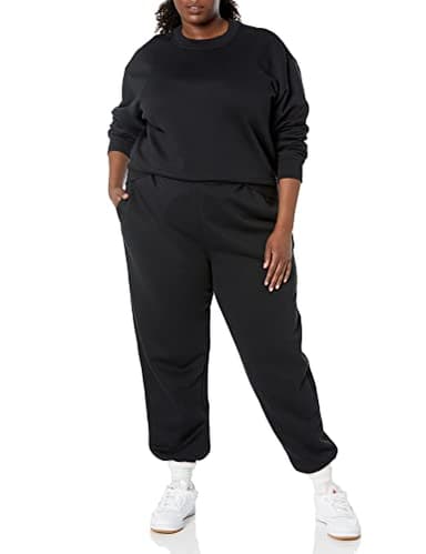 Amazon Essentials Women's Relaxed High Waist Joggers (Available in Plus Size), Black, Large - Image 7