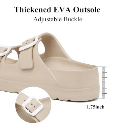 Women Platform Sandals with Arch Support, Adjustable Buckle EVA Arch Support Sandal, Comfort Foam Slide Lightweight Thick Soles - Image 5