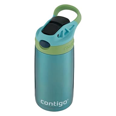 Contigo Kids Stainless Steel Water Bottle with Redesigned AUTOSPOUT Straw, 13oz, Green and Blue, Easy Clean, BPA Free - Image 4