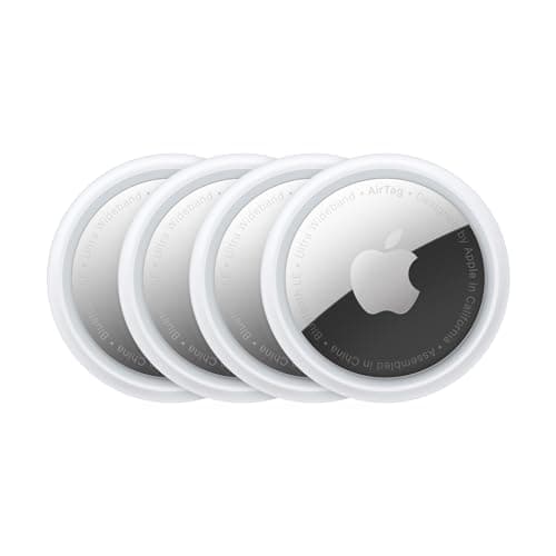 Apple AirTag 4 Pack. Keep Track of and find Your Keys, Wallet, Luggage, Backpack, and More. Simple one-tap Set up with iPhone or iPad - Image 1