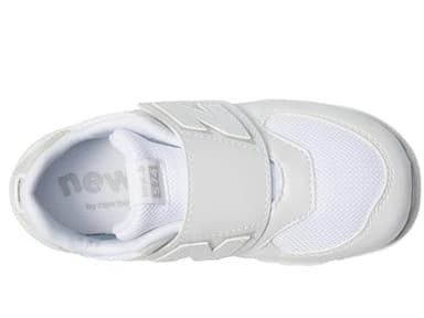 New Balance Kid's 574 V1 Evolved New-B Hook & Loop Sneaker, White/Silver Metalic, 2 XW Infant - Image 2