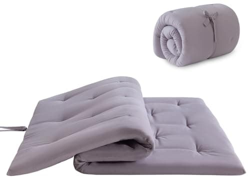 Mollydot Japanese Floor Mattress, Futon Mattress Twin Size 39"x 80", 2.56" Thicken Tatami Mattress, Portable Foldable Floor Bed, Roll Up Futon Cushion, Suitable for Camping Guest Room Dormitory (Grey) - Image 1