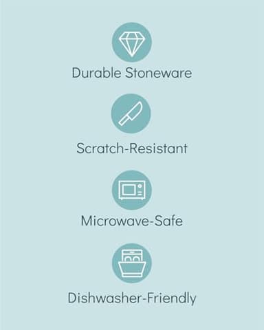 Ultra Chic Matte Black Dinnerware Set - Black Stoneware Dinnerware for 4-16 pcs. Dishwasher & Microwave Safe - Plates and Bowls - Image 5