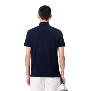 Lacoste Mens Short Sleeve Paris Polo, Navy Blue, Medium - Image 3
