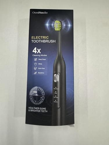 OasiSmile Electric Toothbrush for Adults, 42000 VPM Deep Clean Sonic Toothbrush with 6 Brush Heads, 4 Modes, IPX7 Waterproof Rechargeable Toothbrushes for 120 Days, Built-in 2 Mins Smart Timer - Image 8
