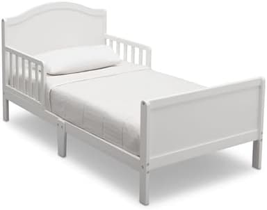 Delta Children Bennett Wood Toddler Bed - Greenguard Gold Certified, Bianca White - Image 3