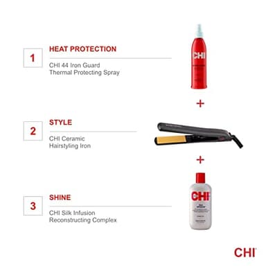 CHI Original Ceramic Flat Iron, Straightener For A Smooth Finish, Ceramic Floating Plates, Quick Heat Up, Analog On/Off Switch, 1" Black - Image 8
