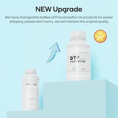 Procoloredfun DTF Ink White, Premium Transfer Printer Ink for Printhead ET-8550, L1800, L805, R2400, P400, P800, XP15000 Professional DTF Printers Direct to Film Heat Transfer Printing (W, 500ml) - Image 2