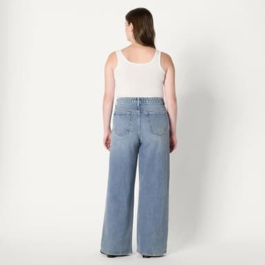 Amazon Essentials Women's Women's Low Stretch Relaxed-Fit Mid-Rise Wide Leg Jean, Authentic Medium Wash, 12 - Image 7