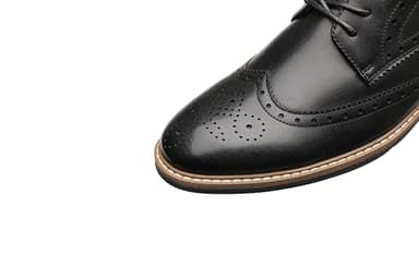 DECARSDZ Men's Classic Modern Formal Oxford Brogue Wingtip Lace Up Dress Shoes Wedding Shoe - Image 6