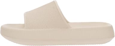 BRONAX Slides for Women and Men Pillow Slippers for Female Size 9 Indoor Antislip Home Platform House Sandals Slipers Comfy Cushioned Thick Sole 40-41 Khaki - Image 3