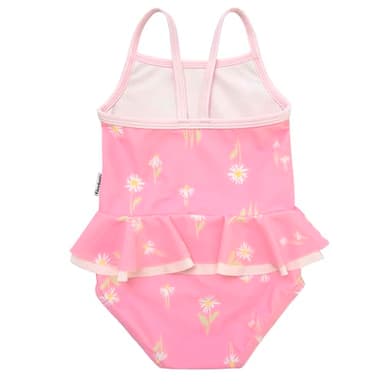 Gerber Baby Girls One-Piece Swimsuit, Pink Daises, 3-6 Months - Image 2