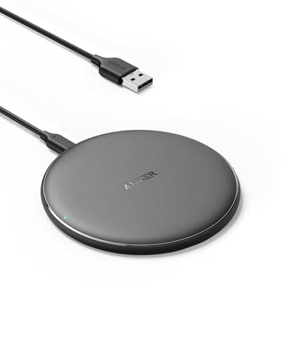 Anker 313 Wireless Charger (Pad), Qi-Certified, 10W Max Fast Charging for Samsung, Compatible with iPhone 16 Plus/15 Plus/14 Plus/12, AirPods (No AC Adapter, Not MagSafe Magnetic Charging Compatible) - Image 1
