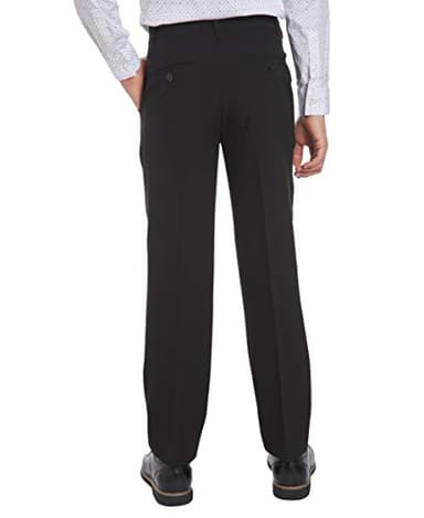 Calvin Klein Big Boys' Flat Front Pant , Black, 8 - Image 2