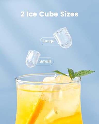 CyberChill Countertop Ice Maker, Portable Ice Machine with Handle, 6 Mins Fast Ice, 26 lbs/Day, Self-Cleaning with Ice Basket & Scoop, for Home, Kitchen, RV, Camping - Image 3