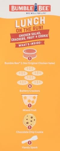 Bumble Bee Lunch On The Run Chicken Salad with Crackers Kit, 8.2 oz (Pack of 4) - Ready to Eat, Includes Crackers, Cookie & Mixed Fruit - Shelf Stable & Convenient Source of Protein - Image 6