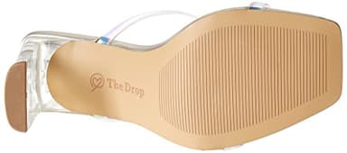 The Drop Women's Avery Square Toe Two Strap High Heeled Sandal, Iridescent, 10 - Image 4