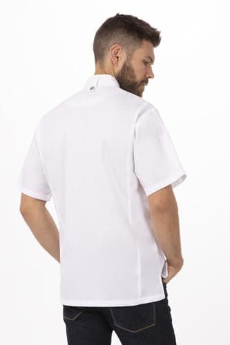 Chef Works Men's Springfield Chef Coat, White, Medium - Image 2