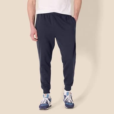 Amazon Essentials Men's Relaxed Joggers Sweatpants, Fleece, Comfortable Fit, Navy, X-Small - Image 6