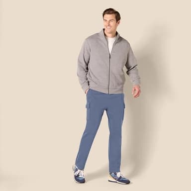 Amazon Essentials Men's Cargo Fleece Sweatpant with Open Hem, Indigo, Medium - Image 7