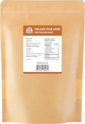 52USA Organic Star Anise, 4 Ounce (Pack of 1), NON-GMO Verified Chinese Star Anises Whole, Dried Star Anise Pods for Tea and baking - Image 2