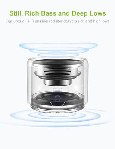 EWA Travel Case Packed, A106 Pro Portable Bluetooth Speaker with Custom Bass Radiator, Brief Design, IP67 Waterproof, Perfect Mini Speaker for Shower, Room, Bike, Car (Red) - Image 2