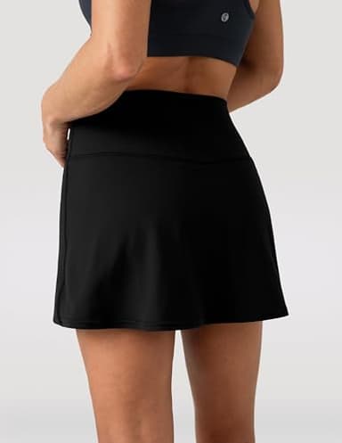Colorfulkoala Dreamlux Skirts for Women High Rise Athletic Golf Tennis Skorts Built-in Shorts with Pockets(S, Black) - Image 3