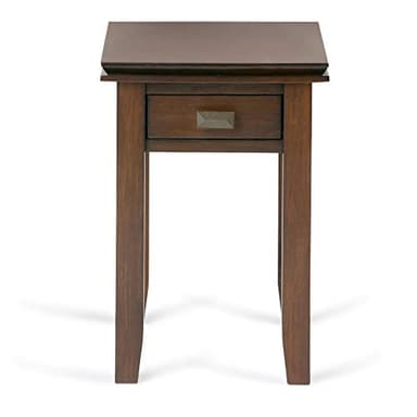 SIMPLIHOME Artisan SOLID WOOD 14 inch Wide Rectangle Transitional Narrow End Side Table in Russet Brown for the Living Room and Bedroom - Image 6