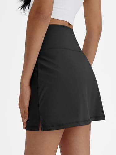 AUTOMET Womens Tennis Skirts with Shorts Underneath Mini Athletic Golf Skorts 2025 Workout Summer Outfits with Pockets Black XL - Image 4