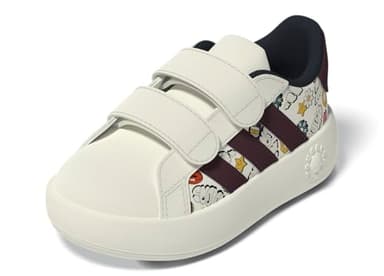 adidas Baby Grand Court 2.0 Sneaker, Cloud White/Aurora Ruby/Ink, 4 US Unisex Infant - Image 1