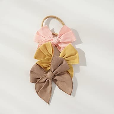 Niceye Baby Girl Bows and Headbands, Stretchy Nylon Hairbands Hair Bows for Newborns, Infants, Toddlers - Handmade Baby Hair Accessories for Girls - Image 6