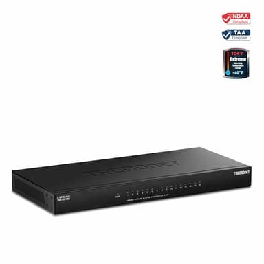TRENDnet 16-Port Unmanaged 2.5G Desktop Network Ethernet Switch, TEG-S3160, 16 x 2.5Gb RJ-45 Ports, 80Gbps Switching Capacity, Ethernet Splitter, NDAA & TAA Compliant, Lifetime Protection, Black - Image 10