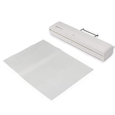 Amazon Basics 12 inch Thermal Laminator Machine, 1 Min Warm-Up, Home/Office/School Use, 20 Pouches Included, White - Image 2
