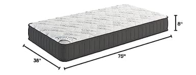 Ottomanson 9" Hybrid Twin Mattress - Rock Hard Feel - Made in USA - Individually Pocketed Coils & CertiPUR-US Foam - Fiberglass-Free - Bed in a Box - Image 2