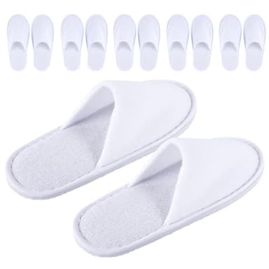 EBIEFLY 6 Pairs of Spa Slippers for Kids Hotel Babouches Disposable Outdoor Travel Swimming House Boys Girls Slipper Non-slip Soles for Children 6-10 Years Old - Image 1