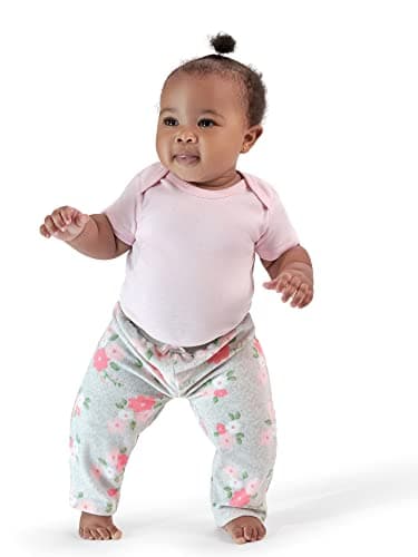 Gerber Baby Girls' 4-Pack Microfleece Pants, Floral, 24 Months - Image 6