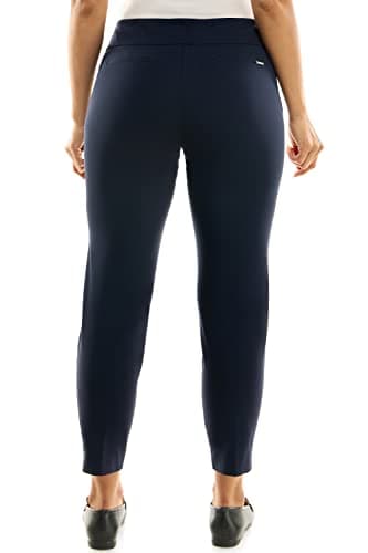 Zac & Rachel Women's Pull on Ankle Pant with Faux Back Pockets, Navy Blazer, M - Image 3