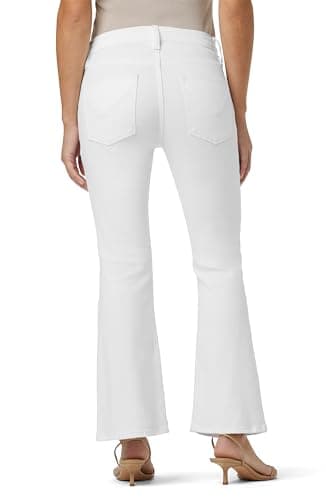 HUDSON Women's Petite Nico Mid Rise Cropped Bootcut Jean, White, 23 - Image 3