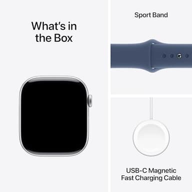 Apple Watch Series 10 [GPS + Cellular 46mm case] Smartwatch with Silver Aluminium Case with Denim Sport Band - S/M. Fitness Tracker, ECG App, Always-On Retina Display, Water Resistant - Image 7