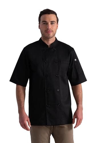 Chef Works Unisex Volnay Chef Coat, Black, X-Large - Image 1