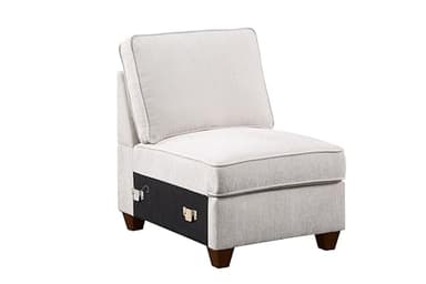 YOPTO 127" L-Shaped Sectional Couch with Movable Ottoman & 6 Throw Pillows,7 Seat Chenille Upholstered Sofa W/2 Cup Holder,USB Port & Hidden Storage Box,DIY Combination,for Living Room,Apartment,Beige - Image 8