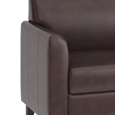 Flash Furniture Hercules Diplomat Series LeatherSoft Upholstered Side Reception Chair, Lobby Chair with Cushions and Flared Arms, Brown - Image 8